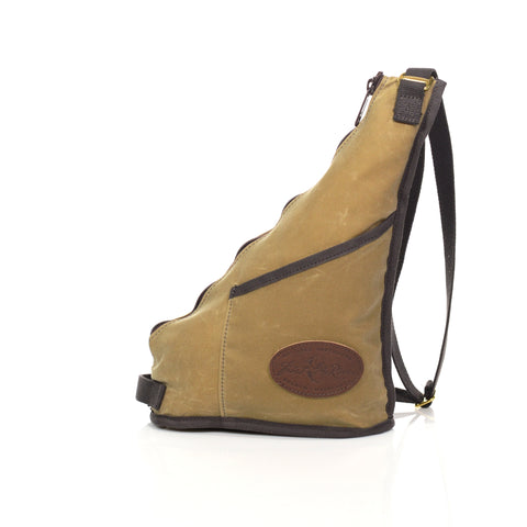 Handcrafted with durable waxed canvas.