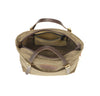Large main compartment with an internal hanging zippered pocket.