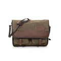 The larger sibling of the Little Manitou Shoulder Bag, still handcrafted out of high-end waxed canvas, premium leather, strong webbed cotton, and solid brass.