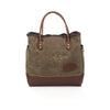 The waxed canvas used is also water resistant to rain and inside spills.