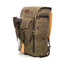 The front of the pack has two expandable pockets with flap closures and are large enough to carry a standard water bottle.