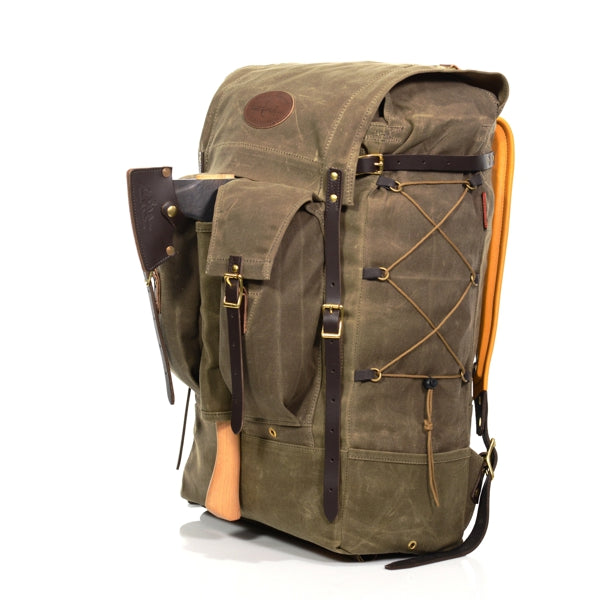 The front of the pack has two expandable pockets with flap closures and are large enough to carry a standard water bottle.