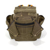 The removable utensil roll located on the front of the pack has two grommeted straps on the top so it can be hung up at the kitchen area of the campsite when cooking.
