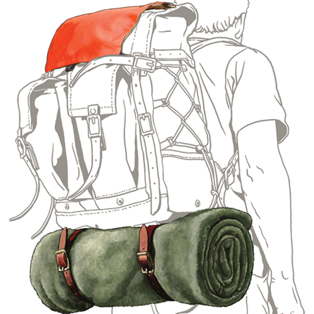 The bedroll straps are a perfect accessory to several of our packs that have leather lashing squares. 