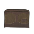 The Messenger Portfolio is small medium sized crafted out our high grade premium leather, top-end waxed canvas, heavy duty zipper, and strong webbed cotton. A nylon zipper opens this portfolio.