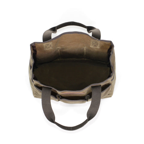 This tote has a large main compartment opening that allows for several tools or items.