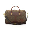 On either side of the Document Briefcase there are premium leather handles that are secured with hand pounded brass rivets.