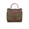 The bottom of the tote is lined with leather.