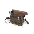 There is one large slip pocket on the front followed by multiple smaller slip pockets in front for pens and small accessories. 