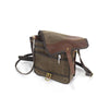 There is one large slip pocket on the front followed by multiple smaller slip pockets in front for pens and small accessories. 