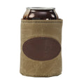 Can koozie made with durable waxed canvas.