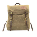 The Book Bag a small but tough box style bag. Made out of our forest green waxed canvas. With two premium leather straps that can be tightened with our high quality brass buckles.