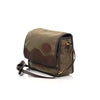 Equipped with a thin premium leather shoulder strap and pad. Secured in place with two solid brass attachment points.