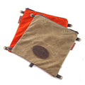 The Windigo Signal Bag is a great addition to any of our packs.  One side is made from our field tan waxed canvas and the other is made from our hunters orange waxed canvas.