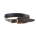 The webbed cotton pistol belt is made with the same premium leather and solid brass buckle.