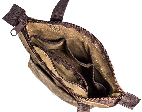 There are several internal pockets for accessories and a hanging internal zippered pocket on the opposite side.
