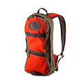 Hunter orange two tone day pack with tan outlines durable and high quality materials made by Frost River.