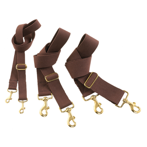 Heavy duty shoulder straps available in three widths, and made from solid brass and durable webbed cotton.